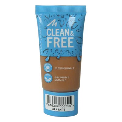 Manhattan Foundation Clean&Free 39.4 Latte 30ml