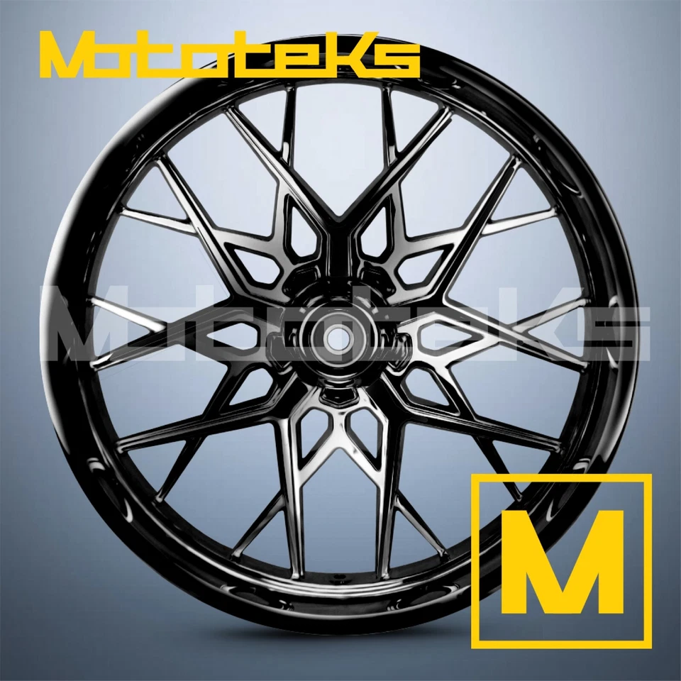 RUEDA MAG MAG 21X3.5 NEGRA PARA HARLEY SOFTAIL SPORTSTER DYNA DELANTERA PRODIGIY Foto 2 de 4