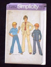Simplicity Pattern 7282 Boys Shirt & Pants - New Uncut, factory-folded - 1975