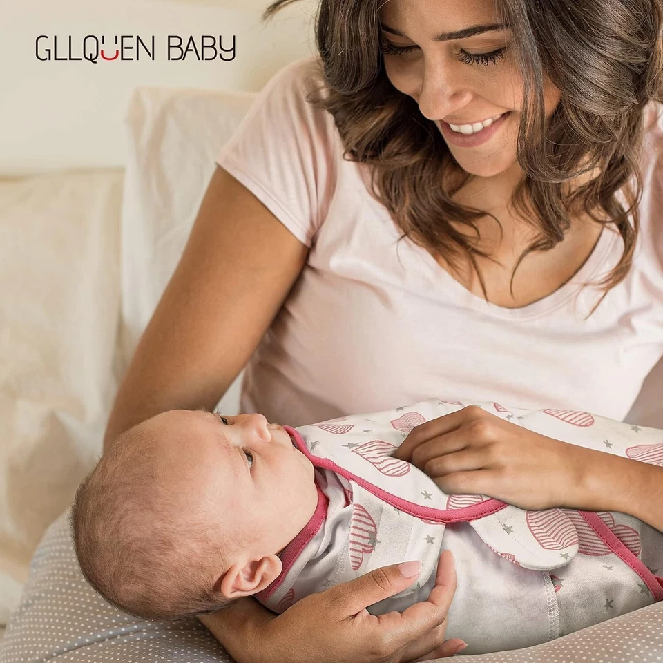 GLLQUEN BABY пеленальное одеяло 3 упаковки 0-3 месяцев новый. 100% хлопок - Изображение 3 из 4