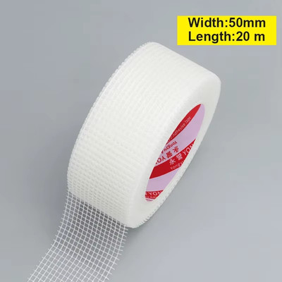 Glass Fiber Mesh Cloth Grid Self-Adhesive Wall Crack Prevention Mesh Belt Cover 