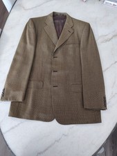 Vintage Ermenegildo Zegna Wool Herringbone/Twees Golden Brown Sport Jacket IT 54