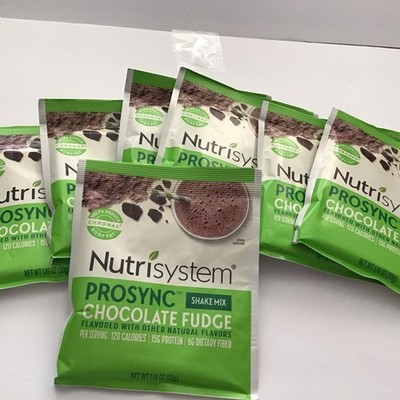 Nutrisystem ProSync  Chocolate Fudge Shake Mix 7 Individual Servings New Sealed