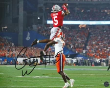 Garrett Wilson Signed Autographed RARE Ohio State Buckeyes 8x10 Photo With COA