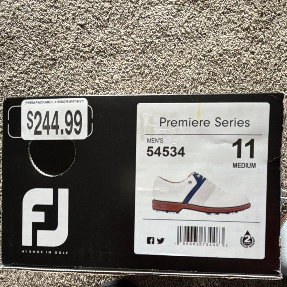 FootJoy Men\'s Premiere Series – Packard Liberty White/navy 9.5 MSRP$244 Footjoy Premiere Tarlow | eBay main image 4