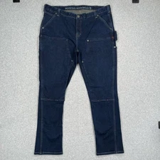 Dovetail Workwear Jeans Womens 24/30 (38x29) Dark Maven Slim Utility Double Knee