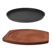 Grill for Stovetop Round Serving Platter Griddle Pan Induction Cooktop