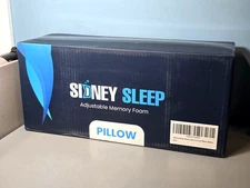 Sidney Sleep Queen Size Pillow Adjustable Memory Foam Curved White -SEALED