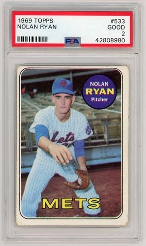 1969 Topps #533 Nolan Ryan PSA 2 GOOD