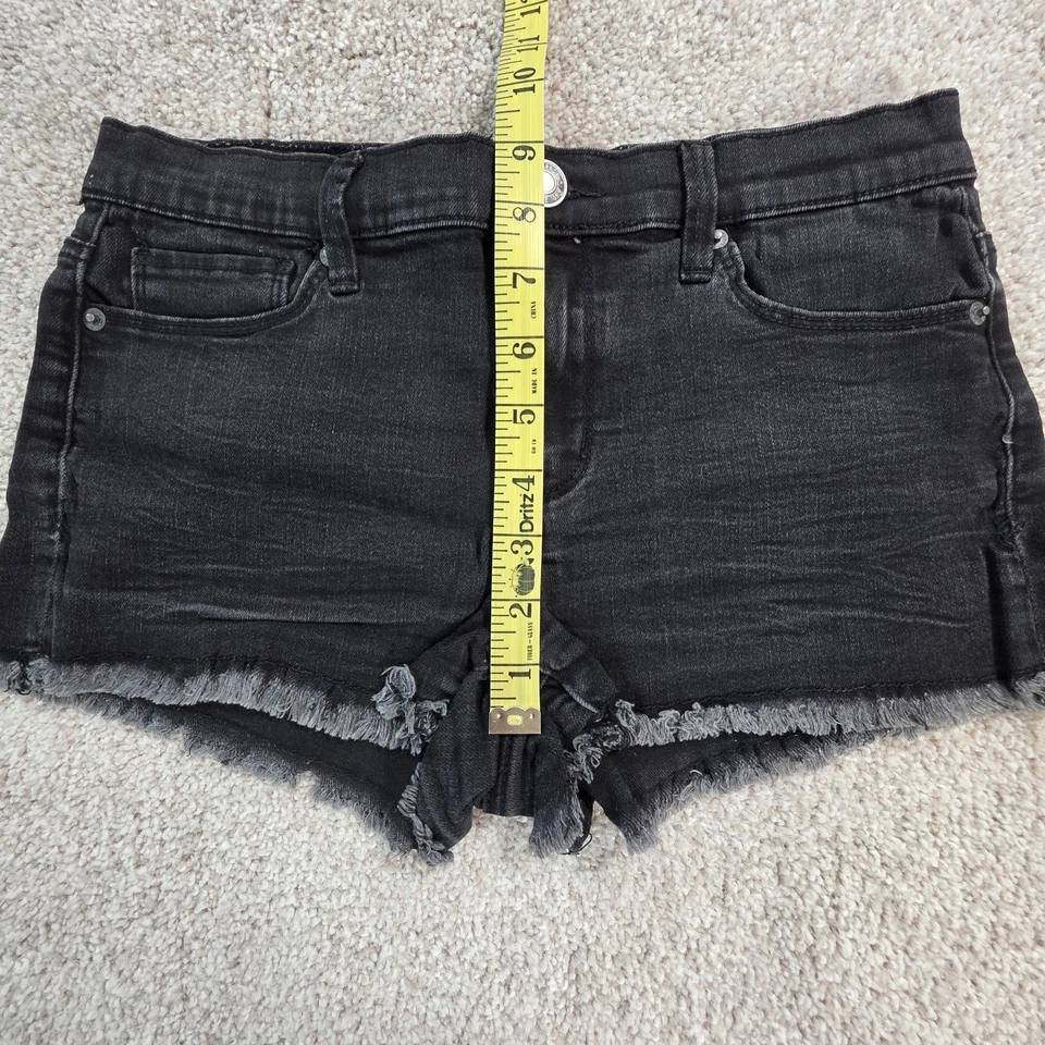 Pantalones cortos de jean Mudd Flx elásticos negros talla 7 Foto 3 de 4