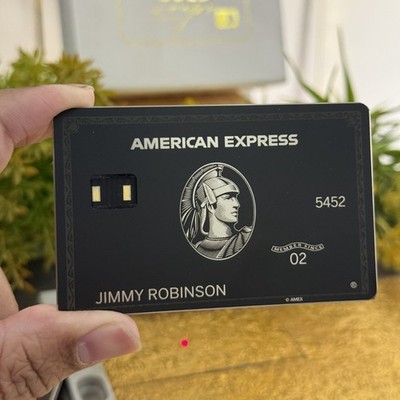 NFC - Tap to pay - Custom AMEX Black Card - Personalized Name & Number - 2026