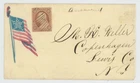 Mr Fancy Cancel 26 CIVIL WAR PATRIOTIC UNLISTED FLAG STAR CENTER 3PAGE LETTER