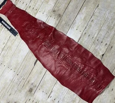 Red Genuine Python Large Snakeskin Leather real hide snake skin Rattle Boa 121