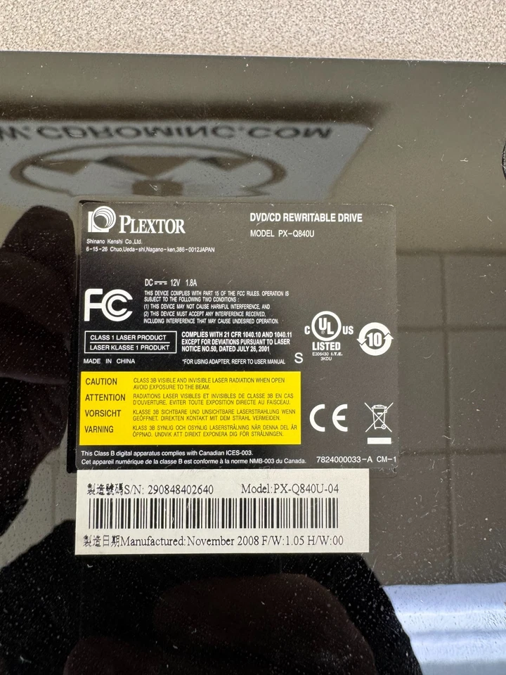 Plextor PX-L890UE-14 DVD/CD Rewritable Drive - Image 4 of 4