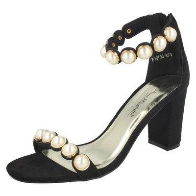 Anne Michelle Damen Sandalen mit Perlenbesatz F1R0793