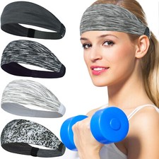 Men Women Workout Headbands for Sweatband Yoga Sweat Bands Elastic Wide Headband