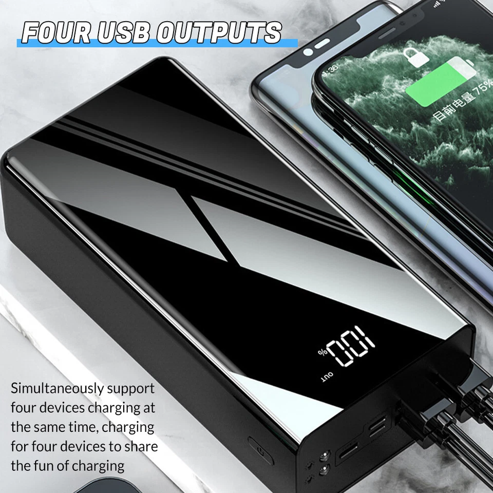 60000mAh Power Bank Fast Charger Large Capacity Portable Mobile External Battery - Image 4 of 4