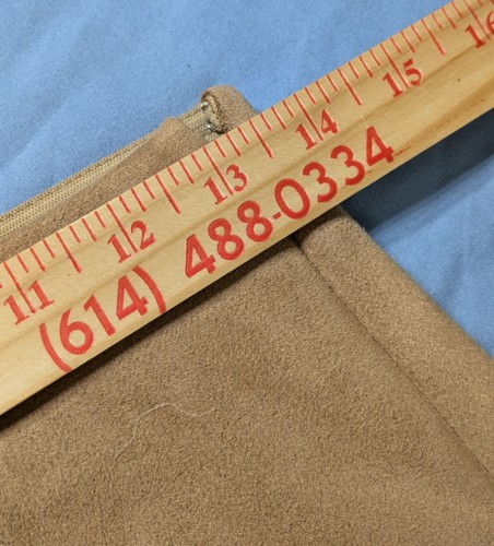 Ann Taylor Petite S Faux Suede Taupe High-Waisted Pants w/ Side Zipper NWT - Picture 7 of 8
