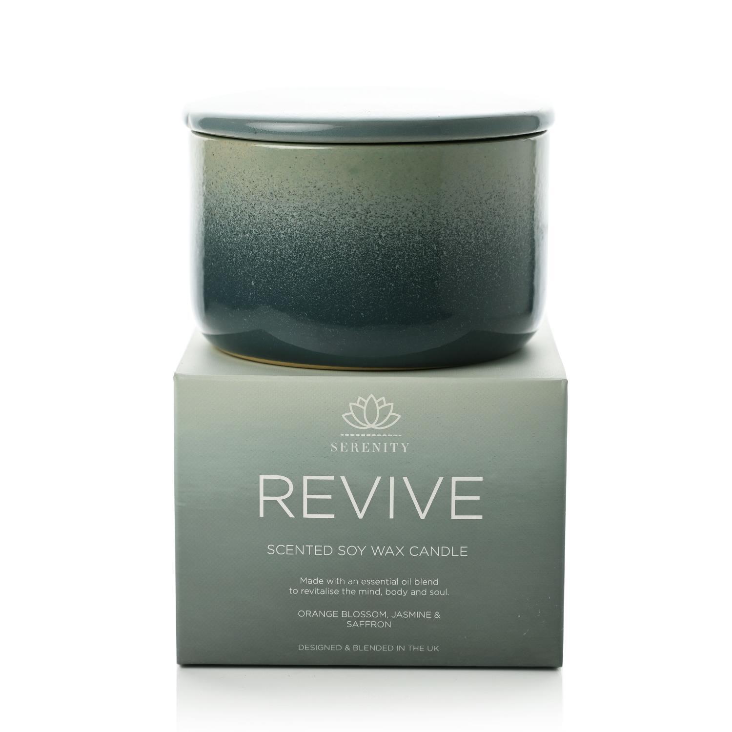 Serenity Revive Luxury Orange Blossom Slow Burn Scented Soy Wax Candle 430g