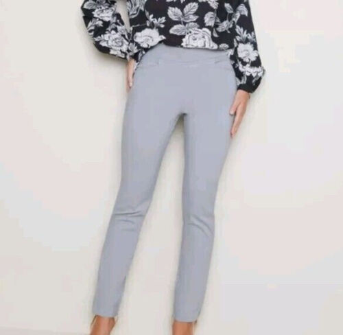 W LANE Comfort Dove Grey PANTS Size 16 BNWOT NEW Ankle Length Straight Stretch