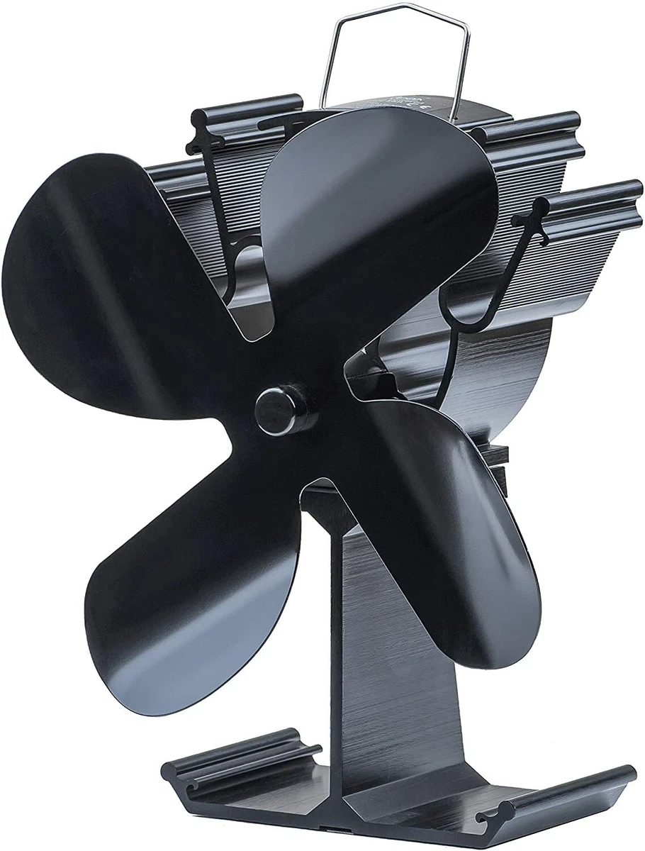 VODA 4-Blade Heat Powered Stove Fan for Wood / Log Burner/Fireplace Eco  Friendly | eBay