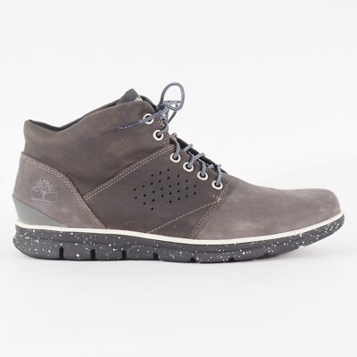 Herren Timberland Bradstreet Half Cab A14O7 Grau Leder Schnürung Leger Stiefel