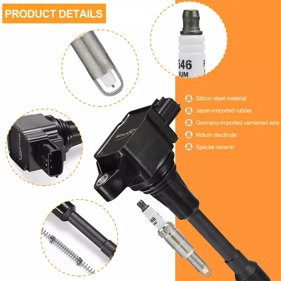 UF-549 Ignition Coil & Spark Plugs For 2007-2019 NISSAN ALTIMA VERSA 22448-JA00C - Изображение 3 из 4