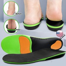 1-3 Pairs Orthotic Insoles Pad High Plantar Fasciitis Arch Support Flat Foot US