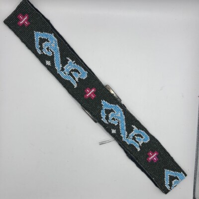 Raj Women's Handmade Beaded Belt OS Dark Green Light Blue