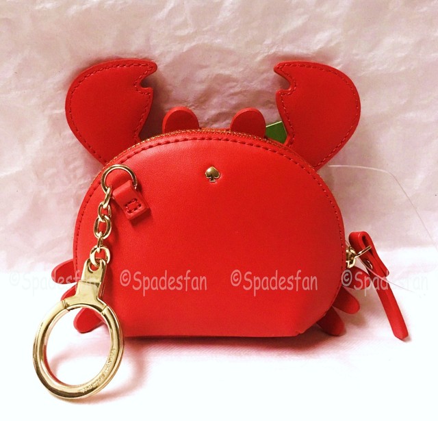 Kate Spade PWRU6288 Shore Thing Crab Coin Purse Wallet Keychain Picnic Red for sale online eBay