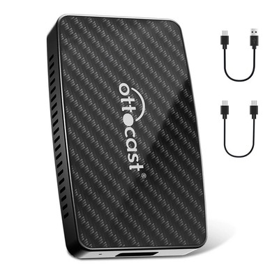 OTTOCAST Play2Video Pro AI Wireless CarPlay/AndroidMultimedia Adapter YT Netflix