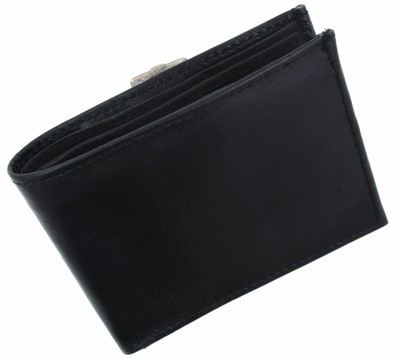 Marshal Genuine Leather Thin Slim Wallet – Black ID Credit Card Money Holder For Men 877284