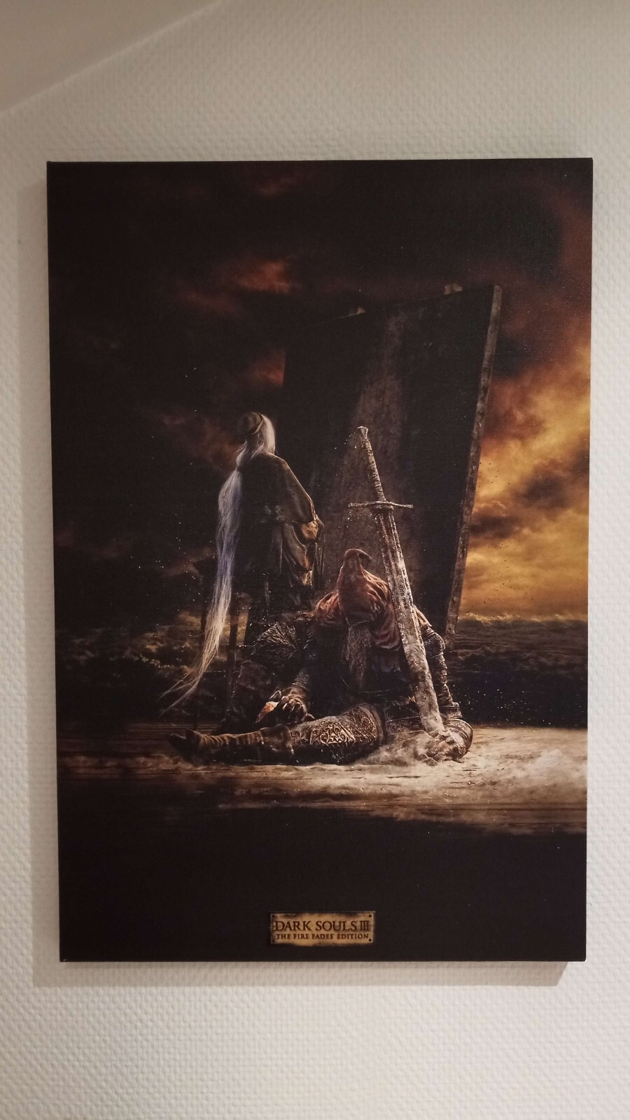 Tableau Dark Souls The Fire Fades en toile de coton pour décoration gaming