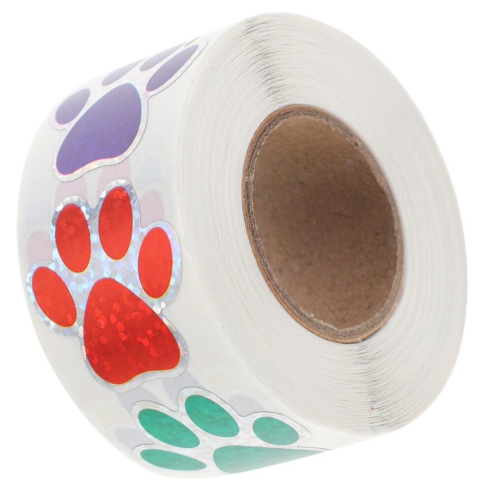 1 Roll Animal Paw Print Wall Sticker Adorable Dog Paw Print Wall Art