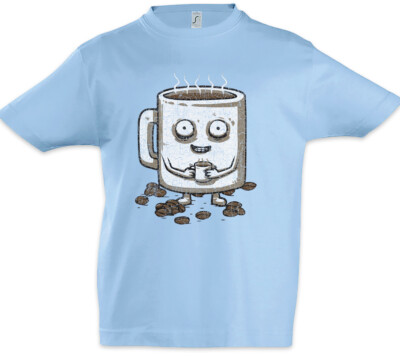 Coffee Mug Kids Boys T-Shirt Caffeine Computer Fun Geek Nerd Science Scientist