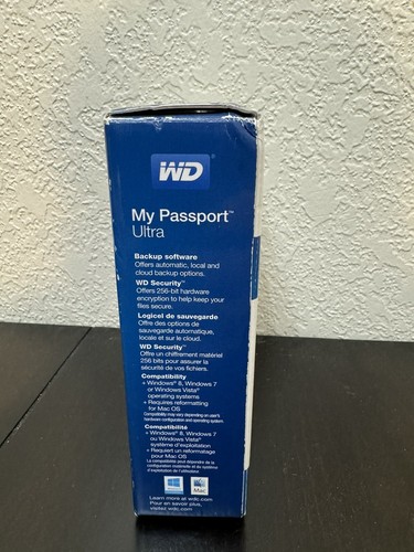 WD MY PASSPORT ULTRA PREMIUM STORAGE Blue 1 TB Model WDBGPU0010BBL-NESN Win 10 - Picture 2 of 9