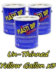 3 Gallons Yellow UNTHINNED Performix Plasti Dip ConcentrateSTRENGTH Free S/H