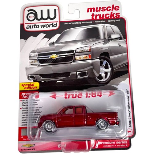 Auto World 2006 Chevy Silverado SS Extended CaB 1/64 2024 ULTRA RED CHASE!