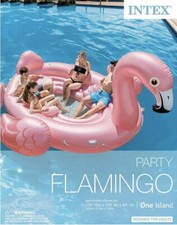 Intex 57297EP Giant Inflatable Flamingo Party Island Ride On Swimming Pool Float