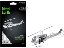 BELL UH-1 IROQUOIS HELICOPTER "US ARMY" STEEL MODEL KIT BY METAL EARTH MMS011