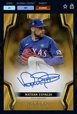 ⏩DIGITAL⏪Topps Bunt: NATHAN EOVALDI • Five Star 24-Gold Signature