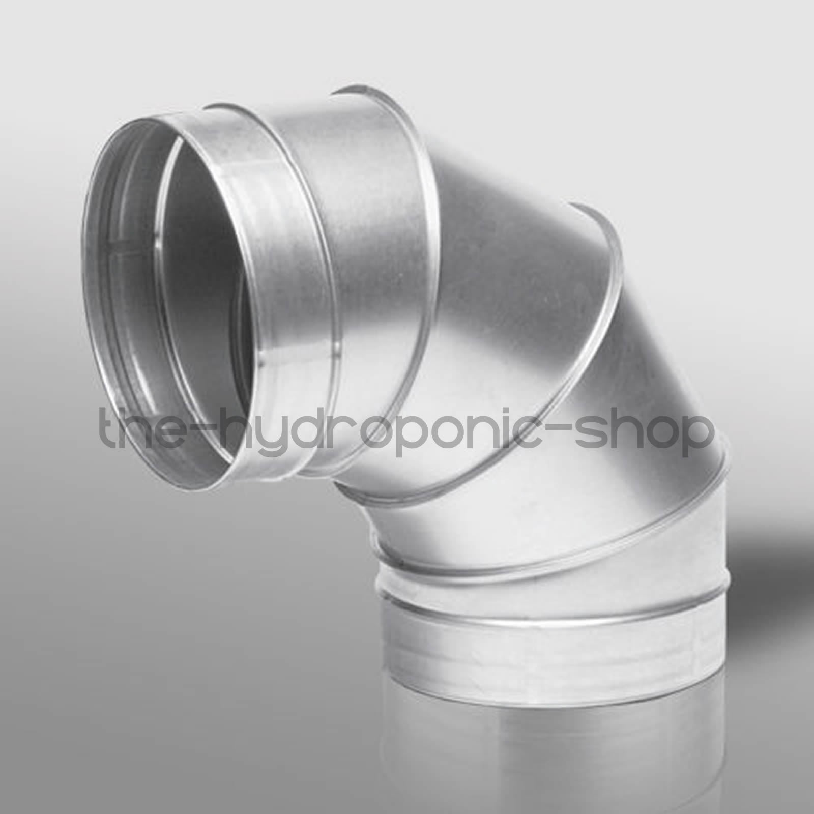 90 Degree Bend Grow Room Ventilation Duct Pipe 4 Inch 100mm Hydroponics