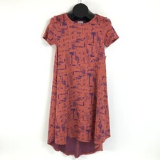 NEW LuLaRoe Carly Hi-Lo Shirt Dress Women's XXS Pullover Geometric Knit Midi