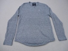 Hollister Mens Rolled Neck Sweater Sz M Tight Knit Long Sleeve Pullover Blue