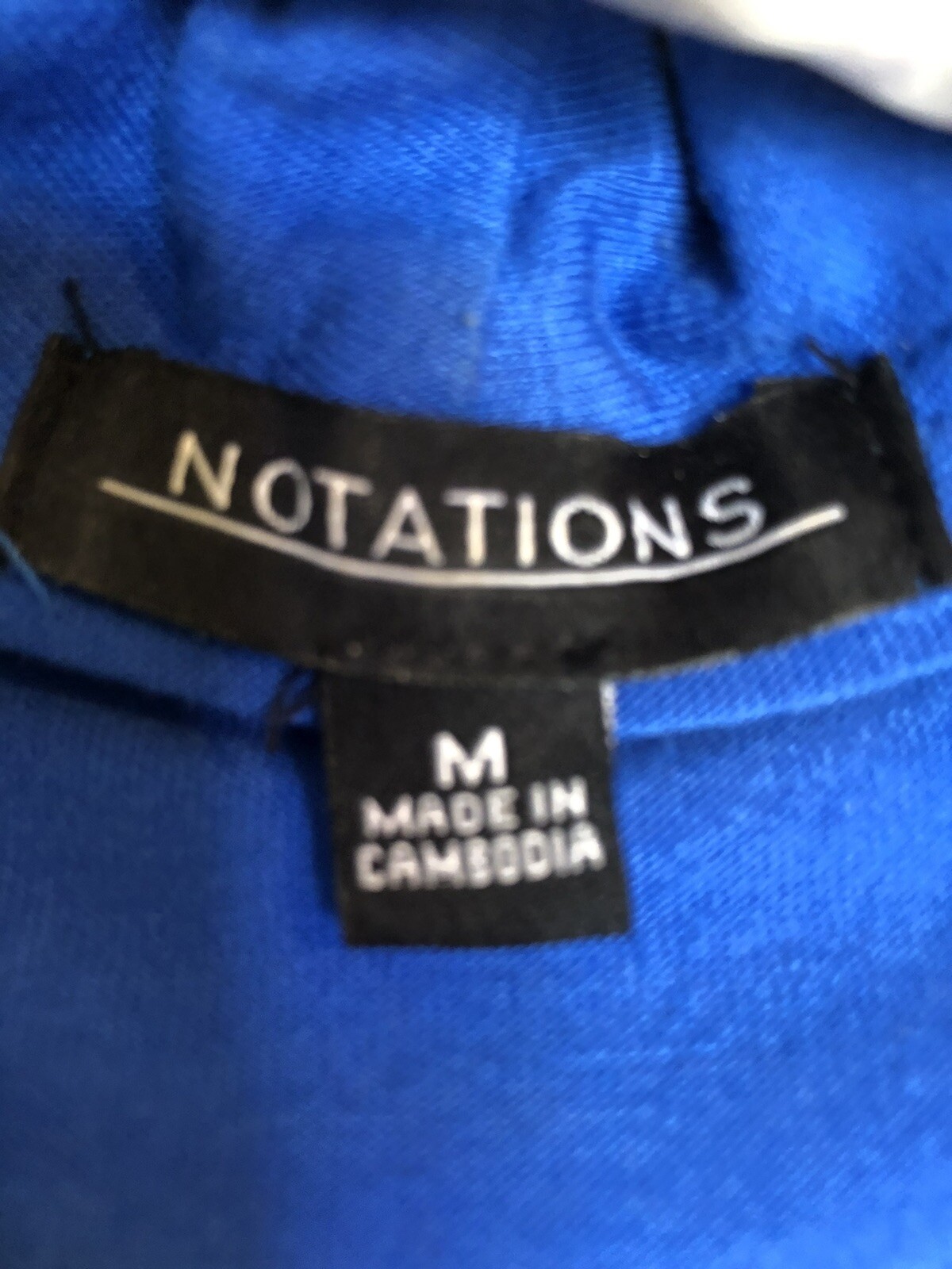 Notations Women’s Blue Top/Ruffled Tank Combo Size Medium