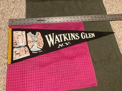VTG Watkins Glen NY Full-Size PENNANT Gorge RAINBOW FALLS Curtain Cascade TUNNEL