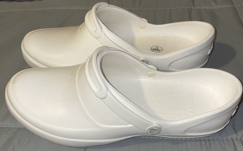 crocs mercy work clog white