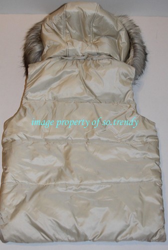 Vintage Y2K Abercrombie & Fitch donna pelliccia orlo gilet giacca gilet scaldacorpo S - Foto 4 di 4
