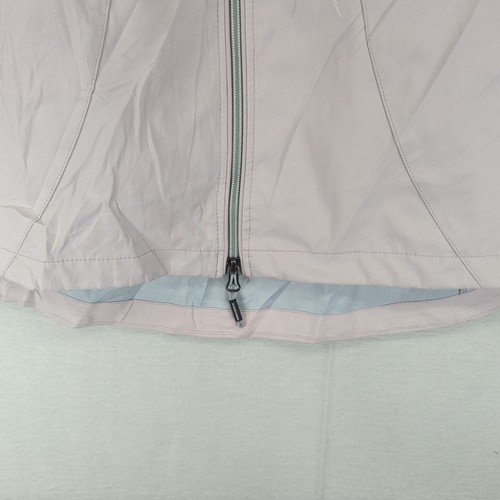 New Balance Running Full Zip Anorak Windbreaker Jacket Warm Off-White Size Large - Picture 8 of 17