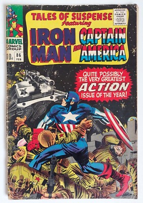 Tales of Suspense #86 2/1967 (2.0 GD) UKPV Iron Man Captain America Mandarin